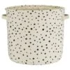 B&M Spot Fabric Basket - Cream -Home Accessories Shop 395900 white spot basket