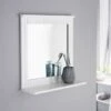 Maine Bathroom Mirror With Shelf -Home Accessories Shop 396464 383990 maine bathroom mirror white