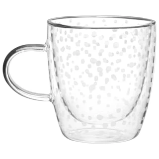 B&M Printed Double Wall Glass Mug - Spots 2 B&M Printed Double Wall Glass Mug - Spots -Home Accessories Shop 396479 printed double wall glass mug spots