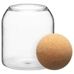 B&M Small Glass Jar With Cork Lid 7 B&M Small Glass Jar With Cork Lid -Home Accessories Shop 396483 small glass jar with cork lid 2