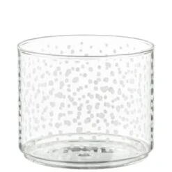 B&M Printed Glass Stackable Storage Jars 3pc - White -Home Accessories Shop 396484 3pk printed glass stackable storage jars white 5