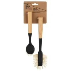 B&M Bamboo Dish Brushes 2pk -Home Accessories Shop 397041 2pk bamboo dishbrushes