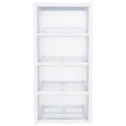 B&M White 4 Tier Drawers -Home Accessories Shop 397930 white 4 tier drawers