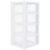 B&M White 4 Tier Drawers -Home Accessories Shop 397930 white 4 tier drawers 3