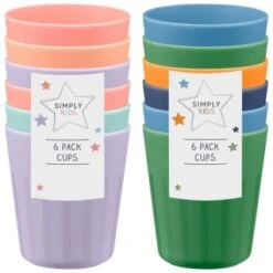Simply Kids Colour Cups 6pk - Pastel -Home Accessories Shop 398567 398570 6pk simply kids colour cups group 1