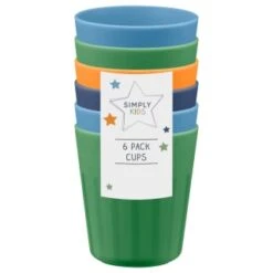 Simply Kids Colour Cups 6pk - Multicolour -Home Accessories Shop 398567 6pk simply kids colour cups boys