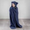 Simply Kids Hooded Sherpa Blanket - Navy 2 Simply Kids Hooded Sherpa Blanket - Navy -Home Accessories Shop 400216 simply kids hooded sherpa blanket navy